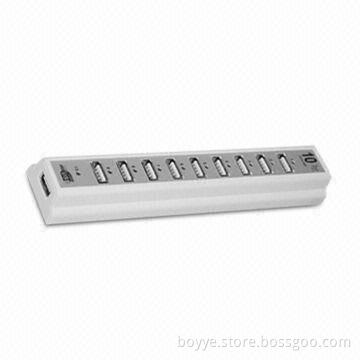 Hi-speed 10 Port USB 2.0 Hub with 100mA Current, Supports Plug-and-play Function